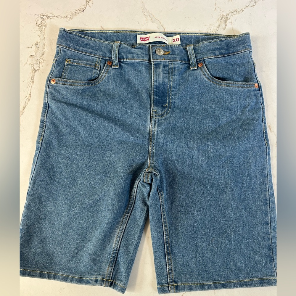 Levi's Slim Fit Blue Denim Shorts